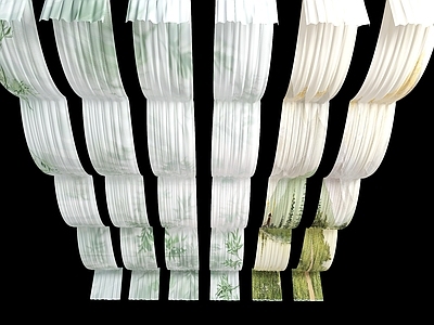 现代吊顶 水墨画帷幔 露营风帷幔 茶室吊顶 书房吊顶 图书馆吊顶