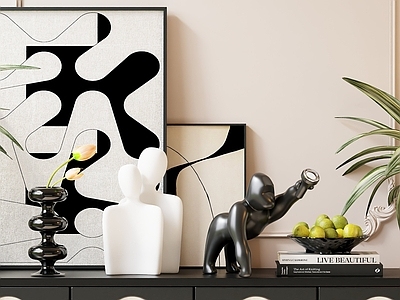 复古法式摆件组合 电视柜摆件 餐边柜摆件 餐桌摆件 玄关摆件