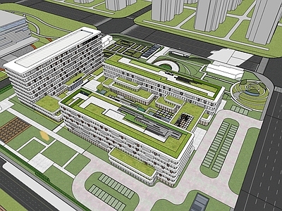 现代医院建筑 养老院 康复中心 中医院 中医医院 医院