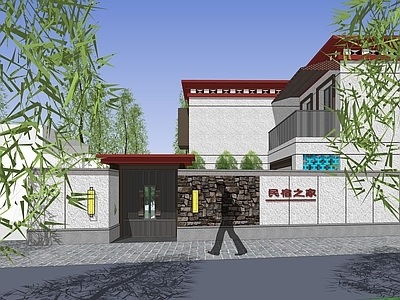 现代中式乡村民房 特色民宿 乡建