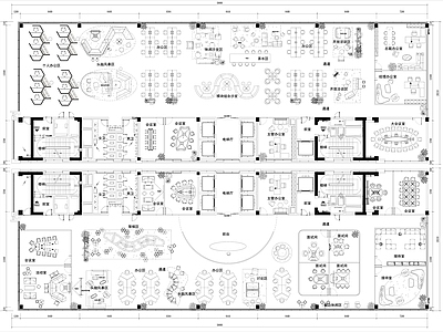 现代开放办公室 共享办公室 董事长办公室 总经理办公室 办公会所 小办公室 施工图