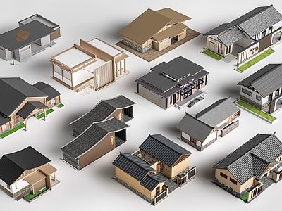 现代其他景观小建筑 现代公厕建筑