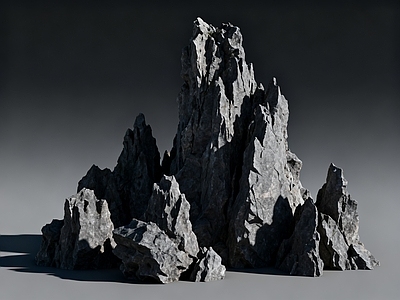 现代新中式假山 山峰 假山石 景观石 英石 立峰