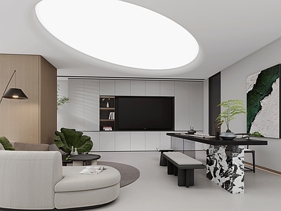 现代接待室 接待室 洽谈室 茶桌 户型沙发 地毯