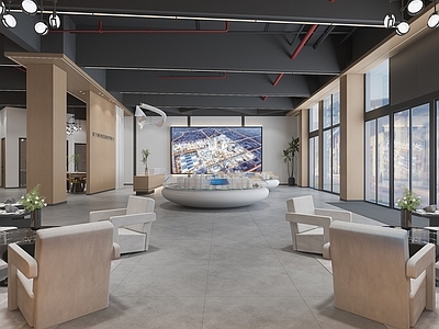 现代售楼处 售楼部家具