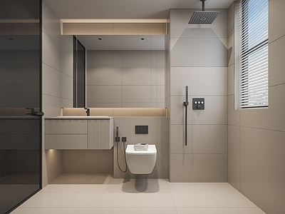 现代卫生间 卫生间花洒马桶