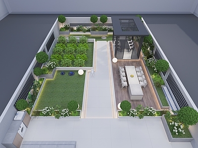 现代阳台 现代院子蔬菜亭子