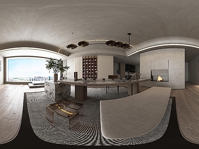 新中式中式室内HDR 茶室HDR