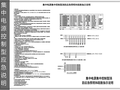 疏散照明系统 消防应急照明说明 疏散指示说明 施工图