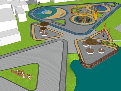 现代儿童游乐空间 游园空间 儿童活动空间 城镇改造 老少同乐空间 休闲游园