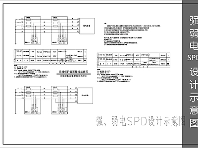 电气图 强弱电SPD设计 施工图