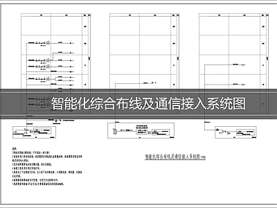 通信网络系统 智能化布线 通信接入系统图 施工图