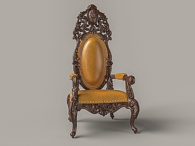 欧式餐椅 木椅 欧式雕花皮革椅子