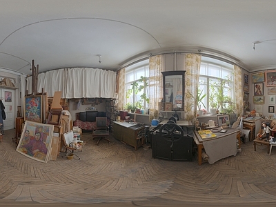 现代室内HDR 画室HDR 室内HDR