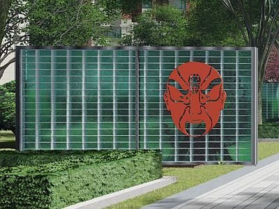 景观节点 玻璃砖景墙做法 施工图