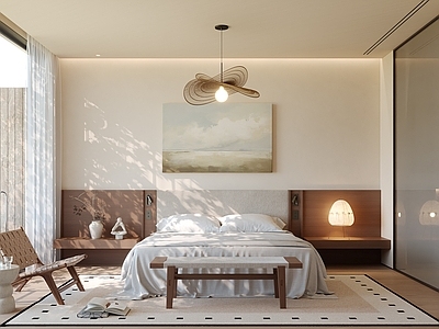 现代中古家居卧室 主卧 次卧