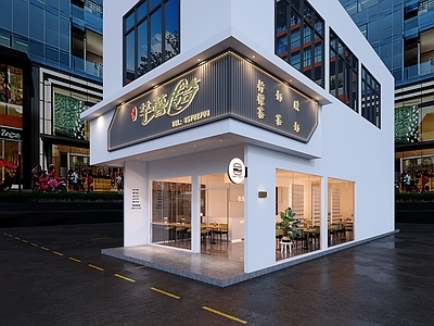 现代门头 奶茶店门头 咖啡店门头 酒吧门头 酒店门头 超市门头