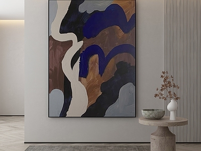 现代侘寂挂画 油画 书房挂画 茶室挂画 客厅挂画 玄关挂画