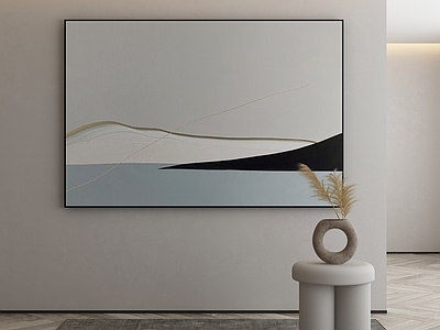 现代侘寂挂画 油画 书房挂画 茶室挂画 客厅挂画 玄关挂画