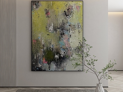 现代侘寂挂画 油画 书房挂画 茶室挂画 客厅挂画 玄关挂画