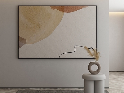 现代侘寂挂画 油画 书房挂画 茶室挂画 客厅挂画 玄关挂画