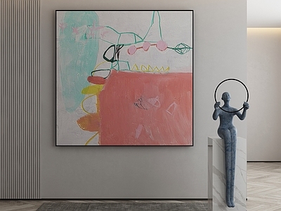 现代侘寂挂画 油画 书房挂画 茶室挂画 客厅挂画 玄关挂画