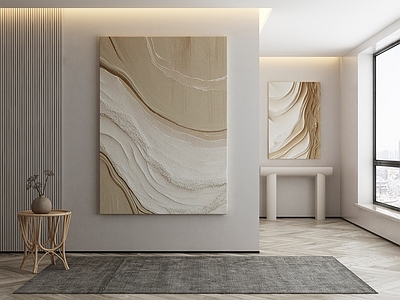 现代侘寂挂画 油画 书房挂画 茶室挂画 客厅挂画 玄关挂画