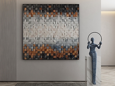 现代侘寂挂画 油画 书房挂画 茶室挂画 客厅挂画 玄关挂画