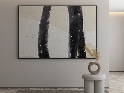 现代侘寂挂画 油画 书房挂画 茶室挂画 客厅挂画 玄关挂画