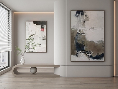 现代侘寂挂画 油画 书房挂画 茶室挂画 客厅挂画 玄关挂画