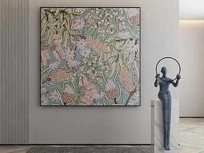 现代侘寂挂画 油画 书房挂画 茶室挂画 客厅挂画 玄关挂画