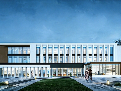 现代极简小公建 公建办公楼
