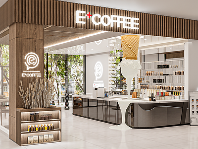 现代极简咖啡厅 甜品奶茶艺术装置 网红店铺咖啡店 网红店铺奶茶店 网红打卡店铺吧台 咖啡店甜品店吧台
