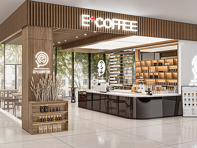 现代极简咖啡厅 网红店铺咖啡店 网红店铺奶茶店 网红打卡店铺吧台 咖啡店甜品店吧台 网红店面包蛋糕店