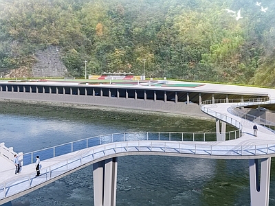 现代景观桥 玻璃景观桥