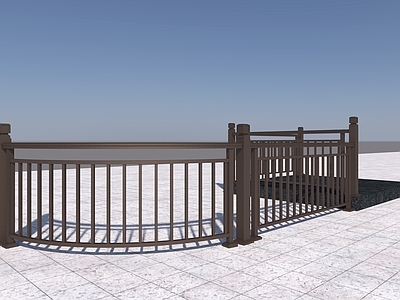 现代新中式景观围栏 新中式护栏 简约围栏 中式护栏 庭院围栏