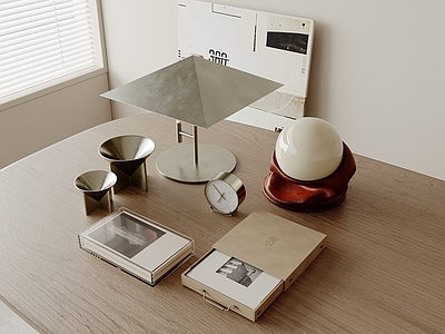 现代意式摆件组合 餐边柜摆件 餐桌摆件 茶几摆件 书籍 装饰灯