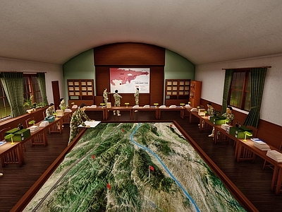 现代科技教育展厅 军事主题防空洞 军事主题室内