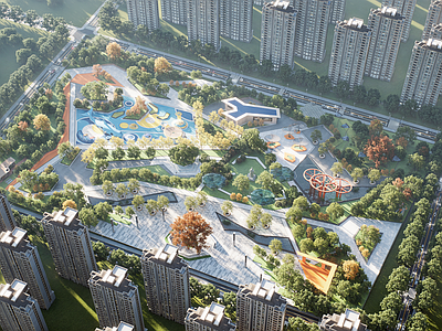 现代新中式广场景观 健身广场 乡村广场 商业广场 党建广场