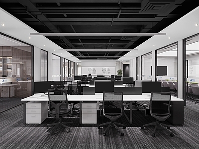 现代办公大厅 公共办公区