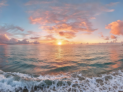 现代天空HDR 海边晚霞HDR 黄昏HDR