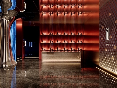 轻奢现代自助餐厅 前台 大堂 自助餐厅 西餐厅 会所