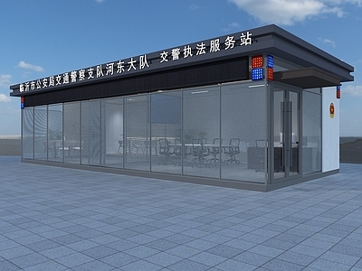 现代其他办公空间 警卫室岗亭
