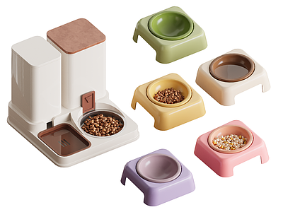 其他宠物用品 猫碗宠物碗 罐头吃粮水碗食盆 宠物喝水机 喂食器喝水器 狗食盆