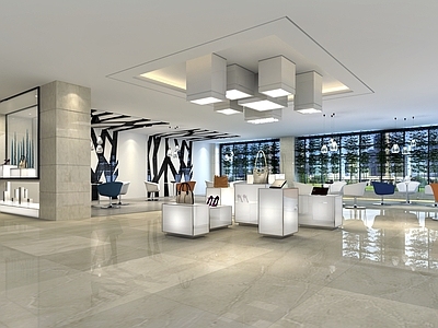 现代其他公共空间 商场休息区 商场公区