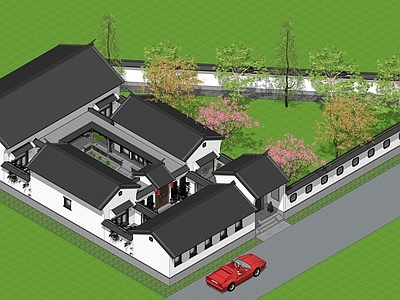 现代新中式四合院 梦中情院 自建住宅