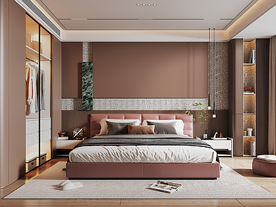 意式轻奢家居卧室 主卧 次卧 意式轻奢卧室