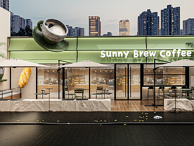极简侘寂咖啡厅 奶茶店咖啡店门头 露营风餐厅门头 网红打卡店铺门头 网红诧寂风茶餐厅 网红甜品蛋糕店