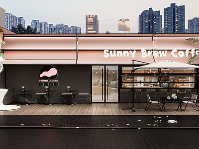 现代极简甜品面包店 奶茶店咖啡店门头 露营风餐厅门头 网红打卡冰淇淋店 网红西餐厅快餐 网红甜品蛋糕店
