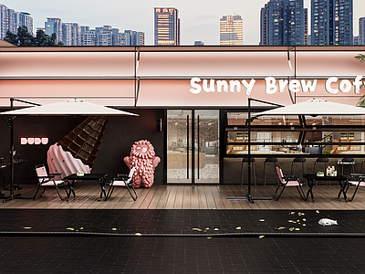 现代极简甜品面包店 奶茶店咖啡店门头 露营风餐厅门头 网红打卡冰淇淋店 露营风西餐厅快餐 网红甜品蛋糕店